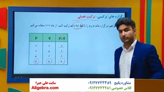 فصل اول ریاضی یازدهم انسانی علی هاشمی آموزش ترکیب گزاره ها