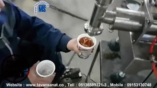 دستگاه پرکن مایعات غلیظ(سمنو) توان صنعت | 09152000050