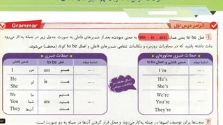 حل نمونه سوال درس یک زبان نهم دبیرستان سعدی