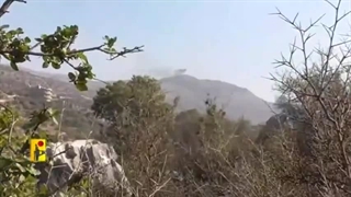 فیلم هدف قرار دادن پایگاه‌ راداری صهیونیست‌ها توسط حزب‌الله لبنان همزمان با طوفان الاقصی