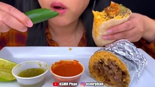 ASMR Giant Steak Burrito