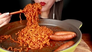 FIRE NOODLE CHALLENGE! bigbites mukbng asmr