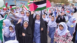 دخترانِ امام رضایی، همصدا با کودکان فلسطینی