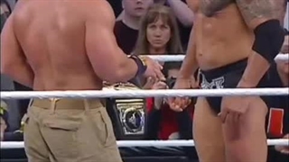 دست دادن دو اسطوره به هم جان سینا و راک