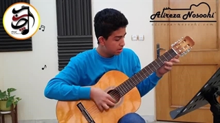 نوازندگی هنرجوی گیتار استاد نصوحی آموزشگاه چنگ