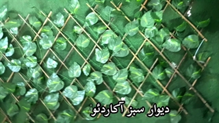 دیوار سبز آکاردئونی چوبی
