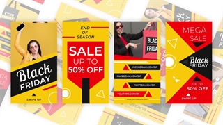 پروژه آماده افترافکت 10 استوری موشن تبلیغاتی جمعه سیاه