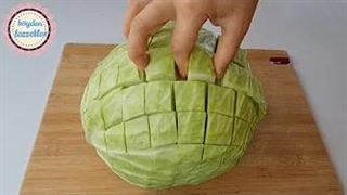 کلم را به این شکل برش دهید!! ️ و نتیجه باورنکردنی است