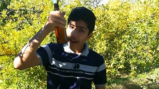 آزمایش  شکستن قوطی با آب