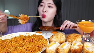 CREAMIEST CARBONARA RAMEN X3 & CHEESE CUTLET 