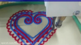 زنجیره دوزی سنتی کارگاه  شنل دوزی ترنج در تهران با چرخ ژاپنی