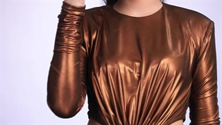 GET THIS BEAUTIFUL VIRAL BROWN METALLIC POWER DRESS FROM WABI SABI STYLES | #partywear #outfits