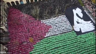 اقدام خلاقانه اسپانیایی‌ها برای حمایت از فلسطین