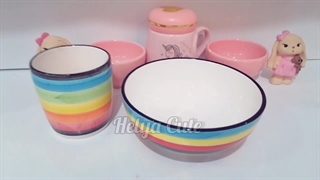 آنباکس ست فانتزی و رنگی رنگی بشقاب و..