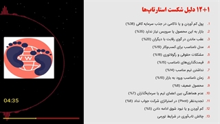 پادکست ویدیویی 13 دلیل شکست استارتاپها
