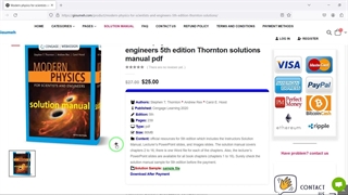 Modern physics for scientists and engineers 5th edition Thornton solutions manual pdf