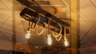 ساخت لوستر زیبا و آسان با چوب