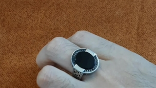 #انگشتر #عقیق سیاه #اونیکس #میکروستینگ #مردانه