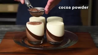 Chocolate dessert panna cotta. پاناکوتا.