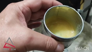 پولیش سنگ روشویی به وسیله ی واکس سنگ شفاف پاراوکس_ نحوه اجرا