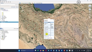 آمار ایستگاه های آب و هوایی ایران در گوگل ارث