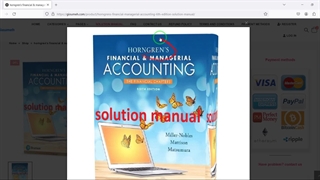 horngren’s financial & managerial accounting 6th edition solution manual