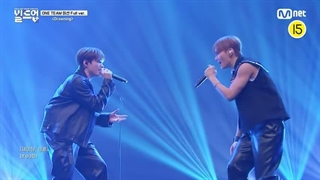 اجرای Drowning از woodz با مینسو، جی، بیت‌ سه‌اون و سونگهون