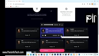تغییر صدا با هوش مصنوعی در سایت Themetavoice
