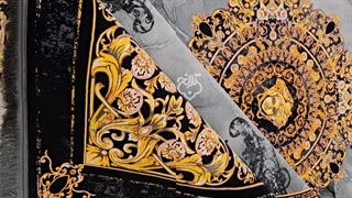 فرش 1200شانه، طرح ورساچه 201سیلور کلکسیون غزل کد 039