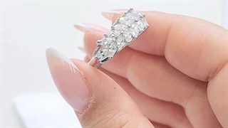 انگشتر نقره زنانه طرح خوشه