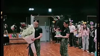 Jhope welcomed namjoon and Taehyung