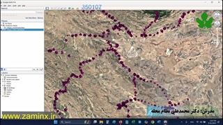نمایش روستاهای مجاور ایستگاه راه آهن کل کشور در Google Earth و Excel